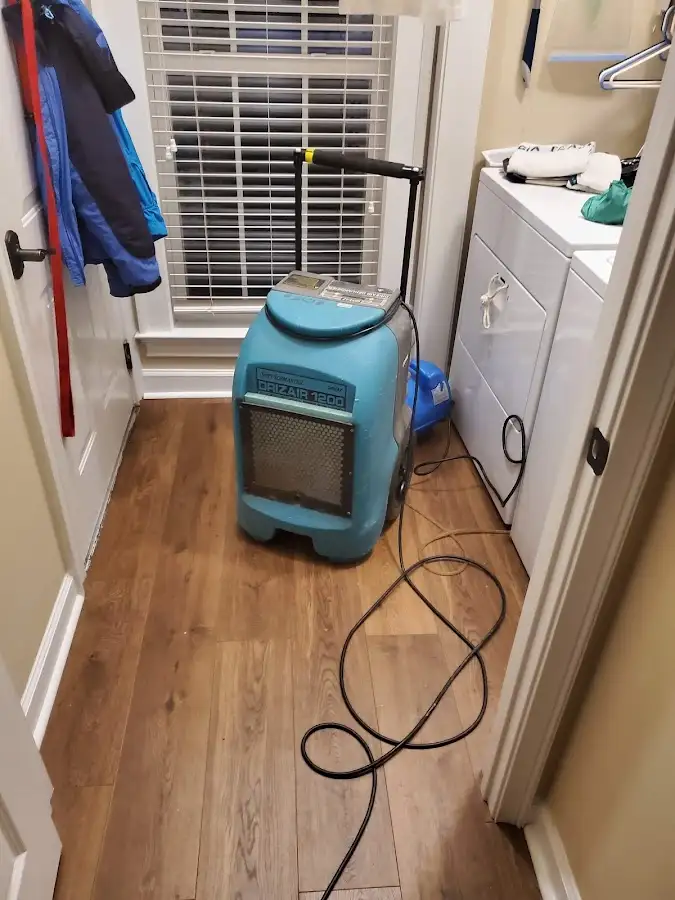 Commercial dehumidifier deployed for Flood Damage Cleanup in Plains