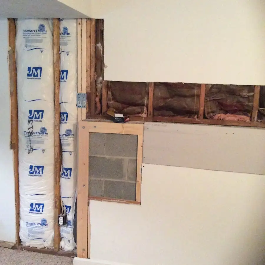 Wall insulation replacement during Contents Cleaning & Restoration in Plains